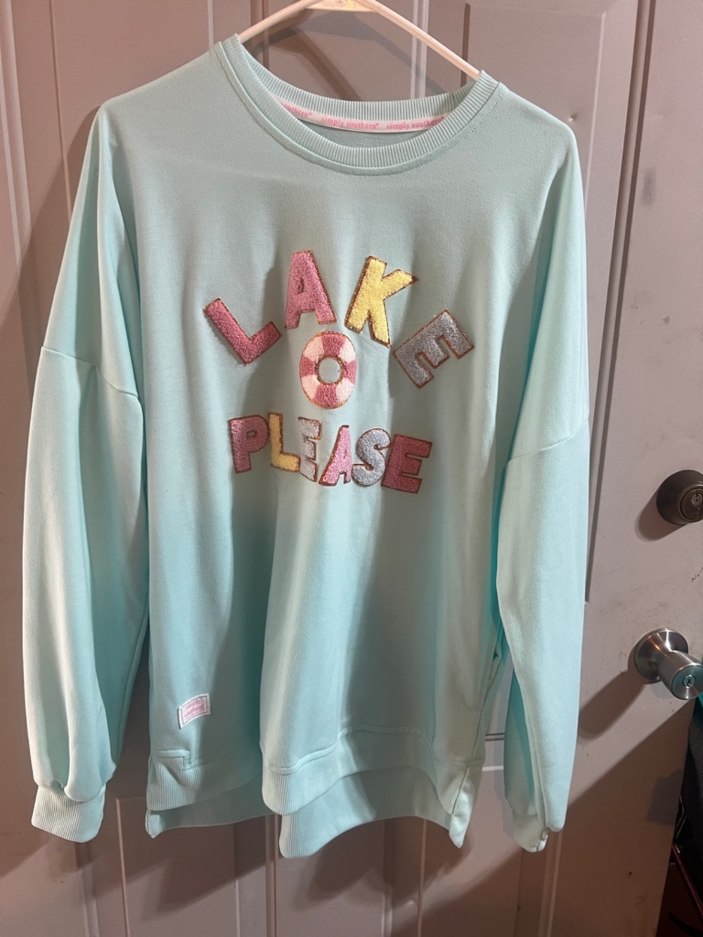 Lake Please Mint Graphic Sweatshirt